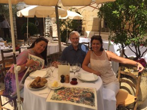 Saint paul de vence, lunch at the colombe d'or
