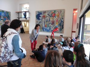 Cc guiding in fondation maeght with children