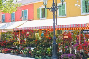 Casco antiguo Niza mercado de flores