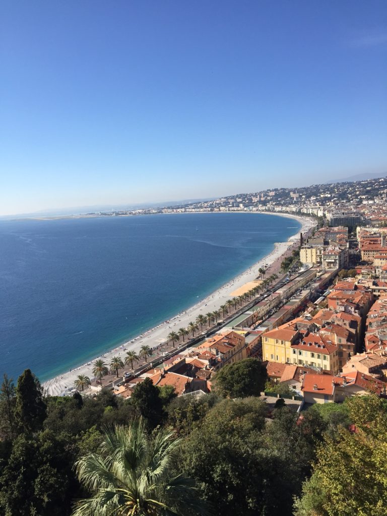 casco antiguo de Niza y el paseo de los ingleses desde la colina del castillo